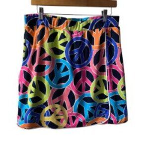 Lulu-B Peace Sign Athletic Skort Large